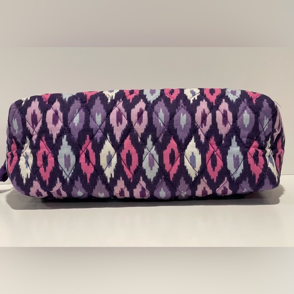 Vera Bradley Cosmetic Bag Lilac Ikat Plastic Lined - Picture 2 of 11